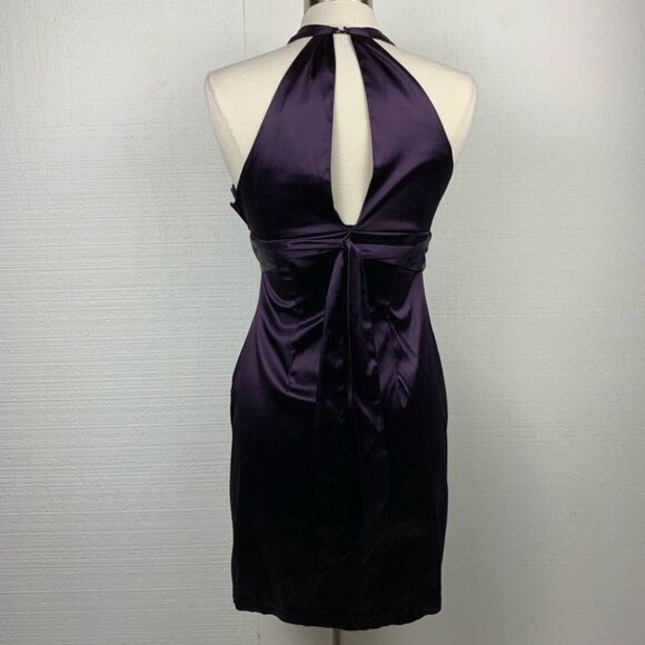 Anthropologie Eva Franco Purple Satin Dress - Picture 3 of 7